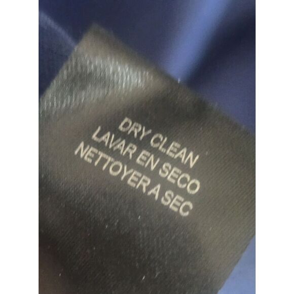 TAHARI Women's Belted Faux-Wrap Midi Dress Size 6 Blue Pockets FALL/ WINTER - Picture 12 of 16